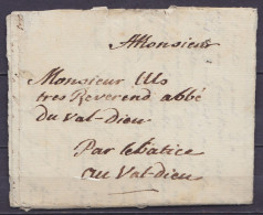 L. Datée 25 Avril 1797 (de Liège) Pour Révérend Abbé Du Val-Dieu Par BATTICE - 1794-1814 (French Period)