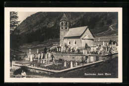 AK Pontresina, Santa Maria, Friedhof  - Pontresina