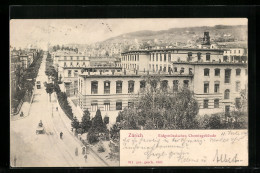 AK Zürich, Eidgenössisches Chemiegebäude Mit Strassenbahn  - Autres & Non Classés