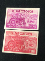 VIET NAM SOUTH STAMPS (Not Imperf.1961 DEVELOP AGRICOLE )2 STAMPS Rare - Vietnam