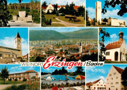 73643097 Erzingen Klettgau Teilansichten Kirchen Schule Freibad Gasthof Erzingen - Autres & Non Classés