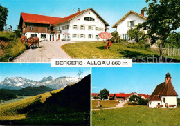 73643094 Bergers Urlaub Auf Dem Bauernhof Motiv Mit Kirche Landschaftspanorama A - Autres & Non Classés