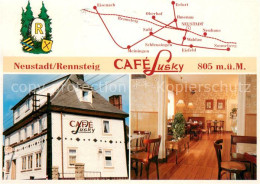 73643073 Neustadt Rennsteig Cafe Lusky Gastraum Neustadt Rennsteig - Autres & Non Classés