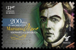 2017 MÉXICO 200 Años Del Natalicio De Mariano Otero MNH POLITICAL AND MEXICAN JURISTS - Mexico