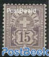 Switzerland 1882 15c, Brownredlilac, Stamp Out Of Set, Unused (hinged) - Nuevos