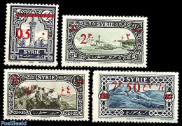 Syria 1928 Overprints 4v, Mint NH, Transport - Ships And Boats - Boten