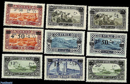 Syria 1926 Overprints 9v, Unused (hinged), Transport - Ships And Boats - Barche