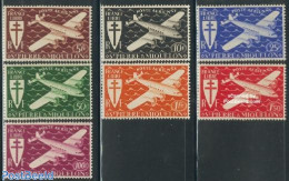 Saint Pierre And Miquelon 1942 Aeroplanes 7v, Mint NH, Transport - Aircraft & Aviation - Airplanes