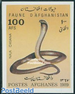 Afghanistan 1989 Animals S/s, Cobra, Mint NH, Nature - Reptiles - Snakes - Afganistán