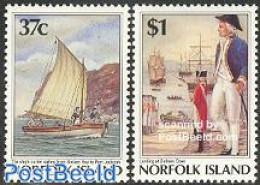 Norfolk Island 1988 200 Years Settlement 2v, Mint NH, History - Transport - Various - History - Ships And Boats - Unif.. - Barche