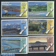 New Zealand 1997 Scenic Railways 6v, Mint NH, Transport - Various - Railways - Maps - Art - Bridges And Tunnels - Ongebruikt