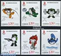 China People’s Republic 2007 Olympic Games Bejing 6v, Mint NH, Sport - Athletics - Cycling - Olympic Games - Shootin.. - Nuevos