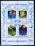 Cuba 2009 UPAEP, Childrens Games 4v M/s, Mint NH, Sport - Various - Kiting - U.P.A.E. - Toys & Children's Games - Unused Stamps