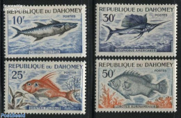 Dahomey 1965 Fish 4v, Mint NH, Nature - Fish - Fishes