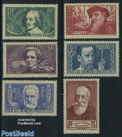 France 1938 Famous Persons 6v, Unused (hinged), Performance Art - Music - Art - Authors - Self Portraits - Unused Stamps
