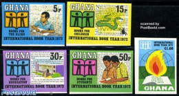 Ghana 1972 Int. Book Year 5v Imperforated, Mint NH - Sonstige & Ohne Zuordnung