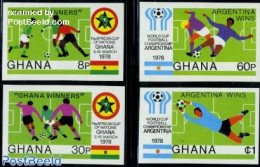 Ghana 1978 Football Winners 4v Imperforated, Mint NH, Sport - Football - Sonstige & Ohne Zuordnung