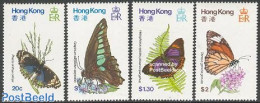 Hong Kong 1979 Butterflies 4v, Mint NH, Nature - Butterflies - Ongebruikt