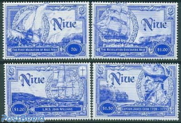Niue 1999 Sailing History 4v, Mint NH, History - Transport - Explorers - Ships And Boats - Explorateurs