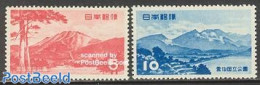 Japan 1953 Unzen Park 2v, Mint NH, Sport - Golf - Ongebruikt