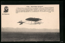 AK Monoplan Nieuport, Pilot Niueport, Flugzeug  - Other & Unclassified