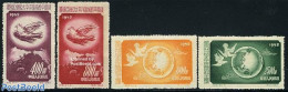 China People’s Republic 1952 Peace Conference 4v, Mint NH, Nature - Birds - Unused Stamps