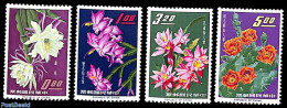 Taiwan 1964 Cactus Flowers 4v, Mint NH, Nature - Cacti - Flowers & Plants - Sukkulenten
