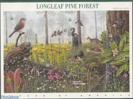 United States Of America 2002 Longleaf Pine Forest 10v M/s, Mint NH, Nature - Animals (others & Mixed) - Birds - Flowe.. - Nuovi