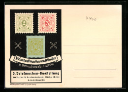 AK Münster I. W., Privatpostmarken Von Münster, 3. Briefmarken-Ausstellung 1936  - Briefmarken (Abbildungen)