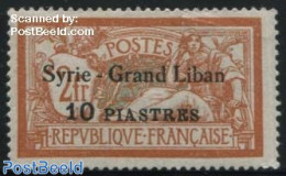 Syria 1923 10P On 2Fr, Stamp Out Of Set, Unused (hinged) - Syrië