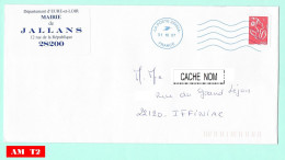 La Poste Code ROC 2345A Mairie De Jallans Pour Yffiniac / Oblit. 31-10-2007 - Mechanical Postmarks (Other)