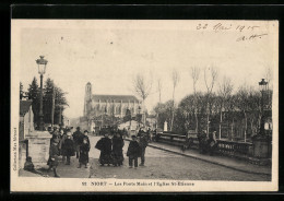 CPA Niort, Les Ponts Main Et L`Eglise St-Etienne  - Niort