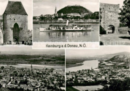 73642329 Hainburg Donau Stadttore Fahrgastschiff Panorama Hainburg Donau - Sonstige & Ohne Zuordnung