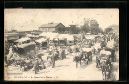 CPA Trouville, Le Maché Et La Mairie  - Trouville