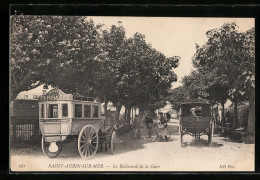 CPA Saint-Aubin-sur-Mer, Le Boulevard De La Gare  - Saint Aubin