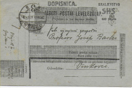 Postkarte Dopisnica Kralievstvo SHS Von Osijek Nach Vinkovci, 1921 - Croatie