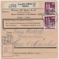 Selbstbucher Paketkarte Frankfurt Höchst Nach Haar, 1948, Erdalfabrik - Lettres & Documents