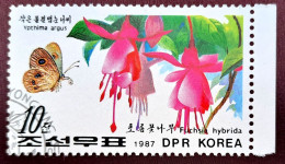 (!) Korea - 1987, FLOWERS , Butterflies Used / Cto  10 - Sonstige & Ohne Zuordnung