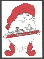 The CHRISTMAS ELF And CRUISE LINER - VIKING LINE Shipping Company Christmas Card - - Sonstige & Ohne Zuordnung