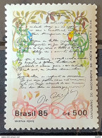 C 1505 Brazil Stamp 100 Years Poet Costa E Silva Literature 1985 - Ongebruikt