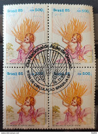 C 1502 Brazil Stamp Day Of Thanksgiving Religion 1985 Block Of 4 CBC Brasilia - Neufs