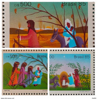 C 1494 Brazil Stamp Christmas Religion Art Painting 1985 Complete Series - Nuevos