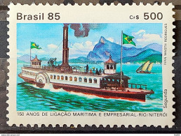 C 1488 Brazil Stamp 150 Years Liga Maritima River Niteroi Second Ship 1985 - Unused Stamps