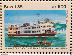 C 1490 Brazil Stamp 150 Years Liga Maritima River Niteroi Ship Urca 1985 - Unused Stamps