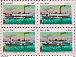 C 1489 Brazil Stamp 150 Years Liga Maritima Rio Niteroi Third Ship 1985 Block Of 4 - Unused Stamps