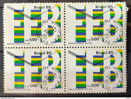 C 1486 Brazil Stamp Serve Postcard Forks Brazilian Expeditions 1985 Block Of 4 - Ongebruikt