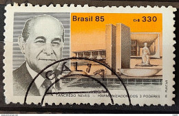 C 1485 Brazil Stamp President Tancredo Neves Head Of State Brasilia 1985 Circulated 1 - Oblitérés