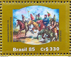 C 1481 Brazil Stamp 150 Years Revolution Farroupilha Militar Horses Flag 1985 - Nuevos