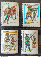 C 1477 Brazil Stamp Costumes And Uniforms Of Military History 1985 Complete Series - Nuovi