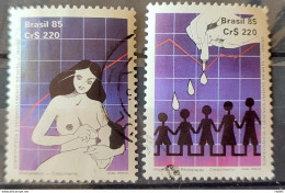 C 1465 Brazil Stamp Child Development UNICEF Woman Health Child 1985 Circulated 1 - Oblitérés